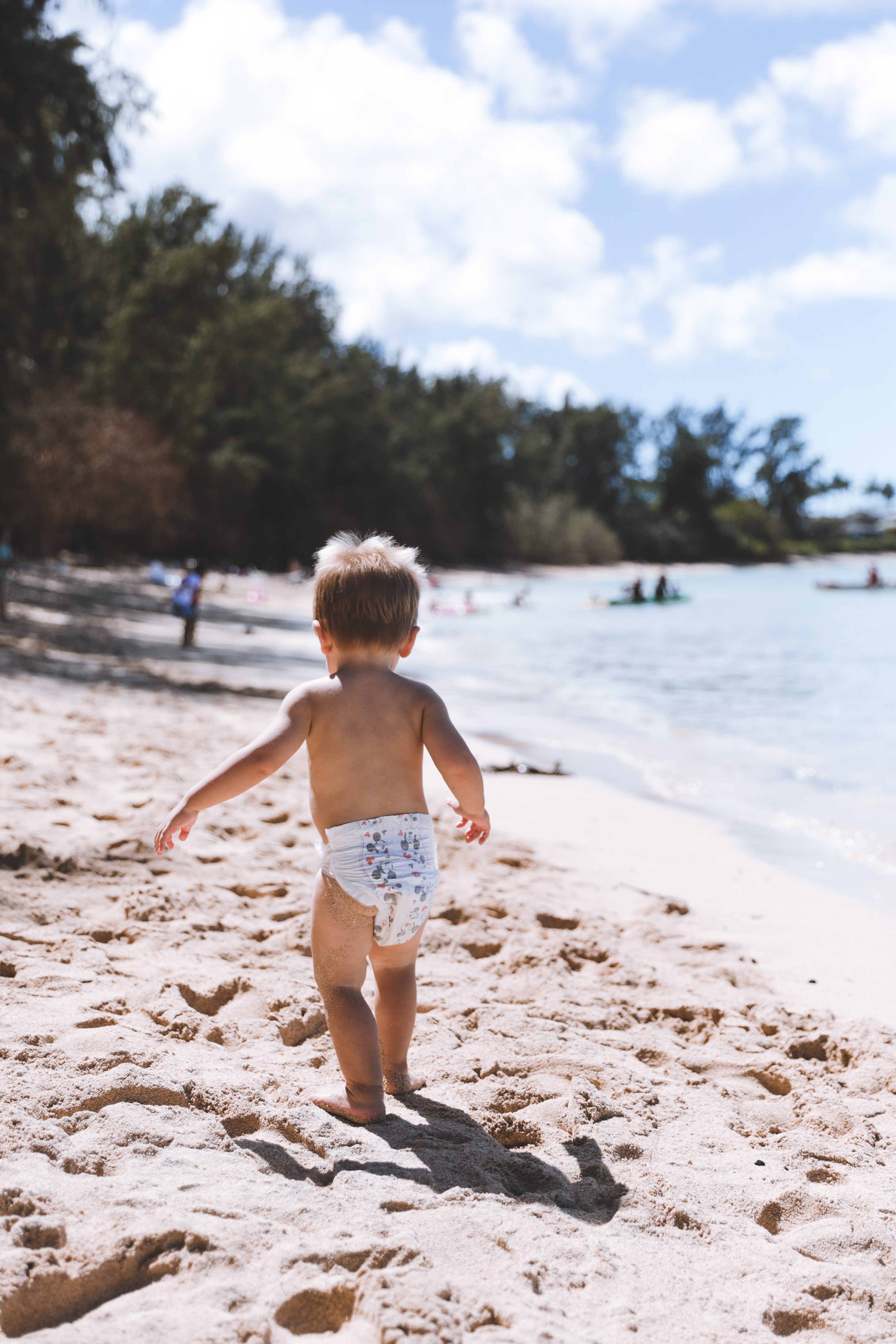 Baby on the Beach at Kawela Bay