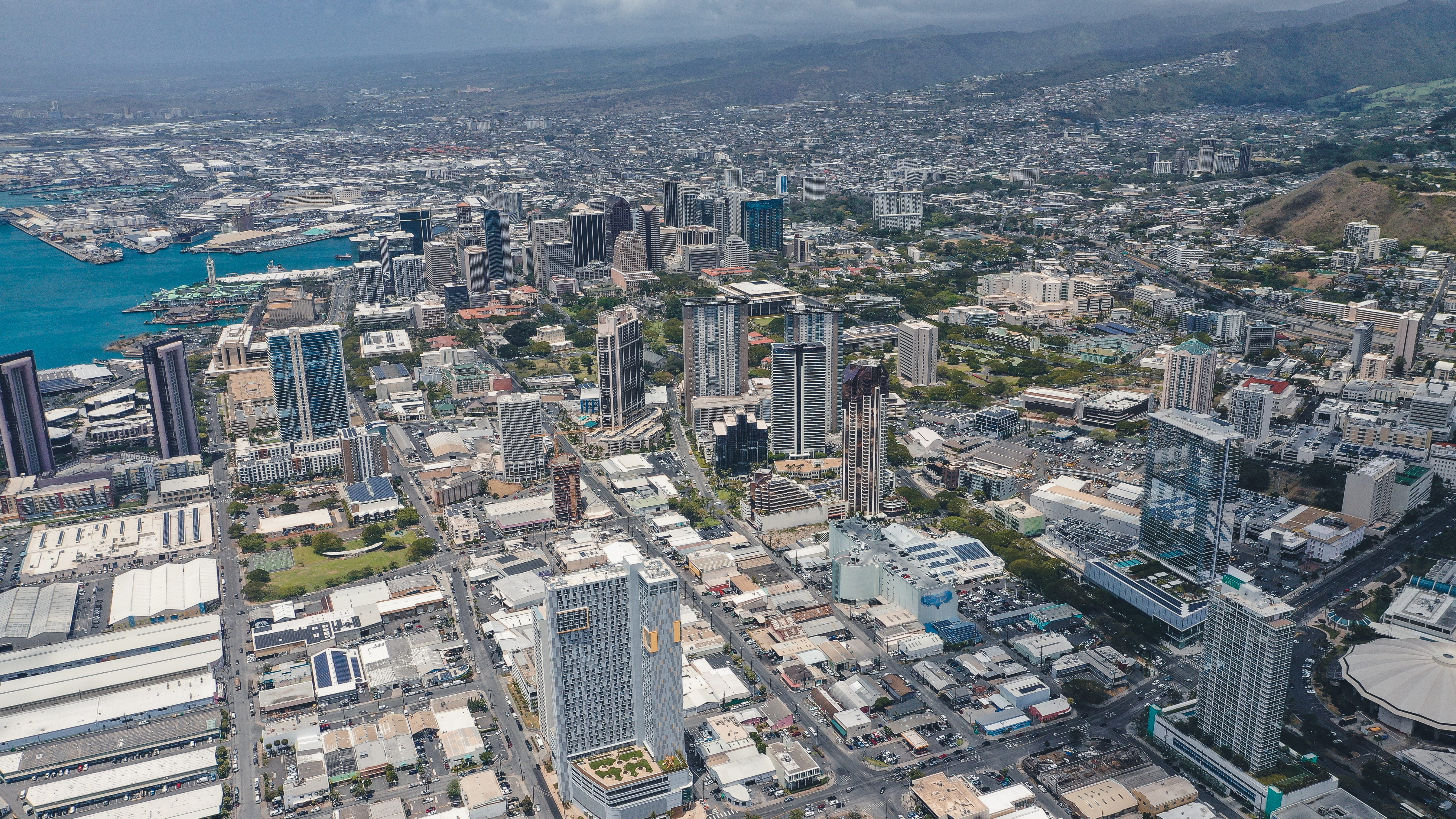 Downtown Honolulu from the Air