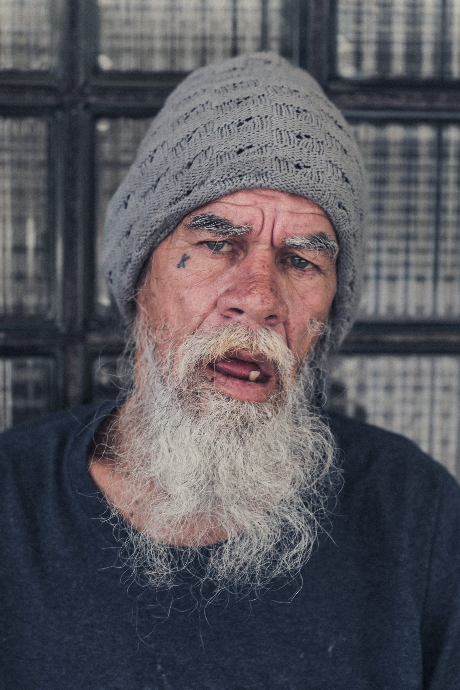 Portrait of Homeless Man